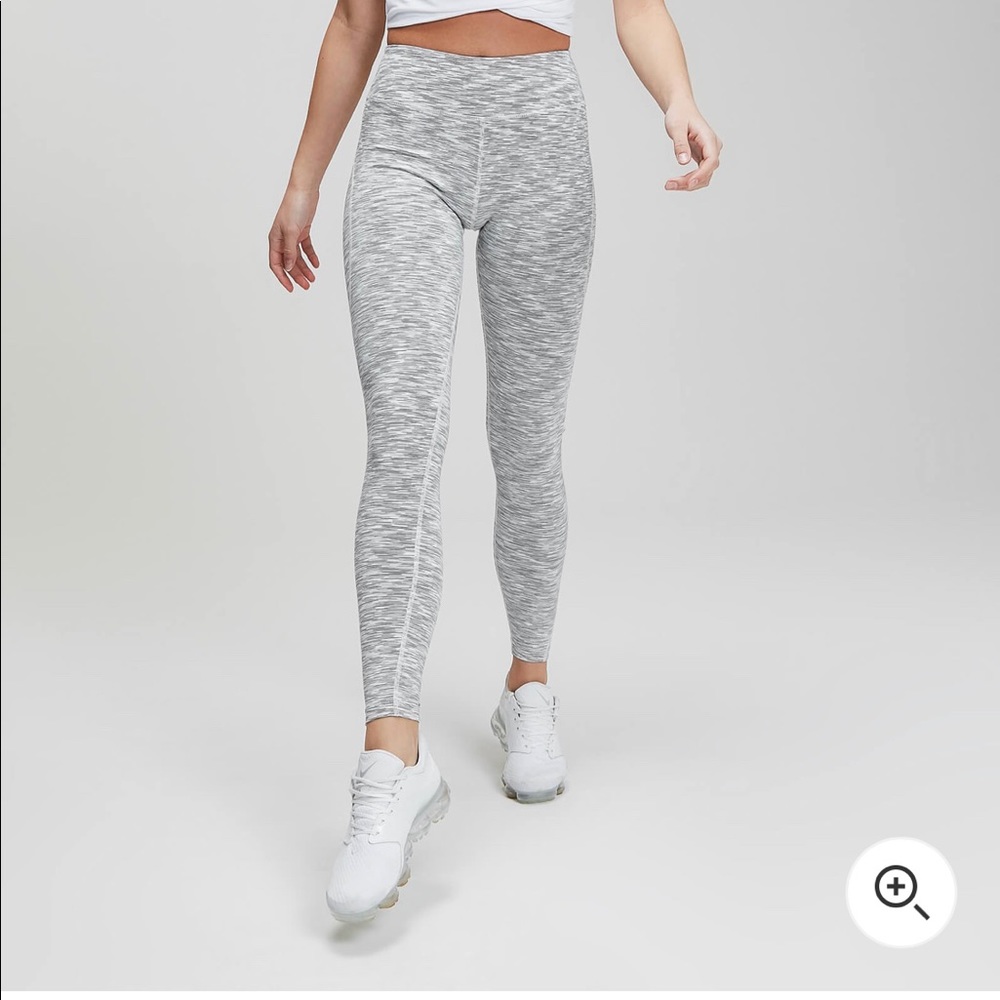 High Waisted Light Grey Space Dye Leggings